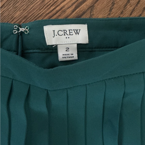 J. Crew Teal Pleated Circle Skirt - Picture 2 of 3